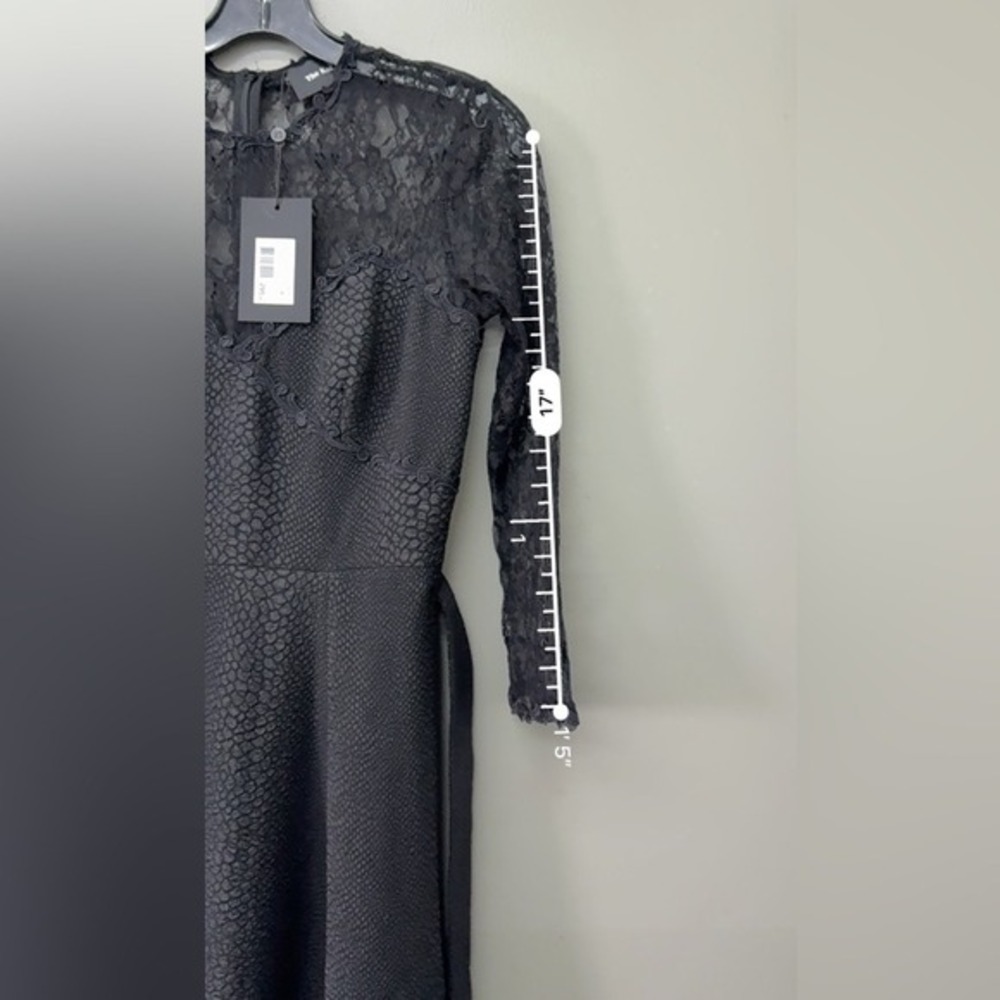 The kooples‎ black Relief Crepe Lace dress NWT woman's size 0 US size 2 - Picture 10 of 10